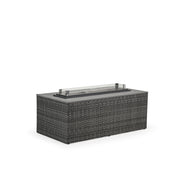 Kokomo Contemporary Outdoor Wicker Rectangle Fire Pit