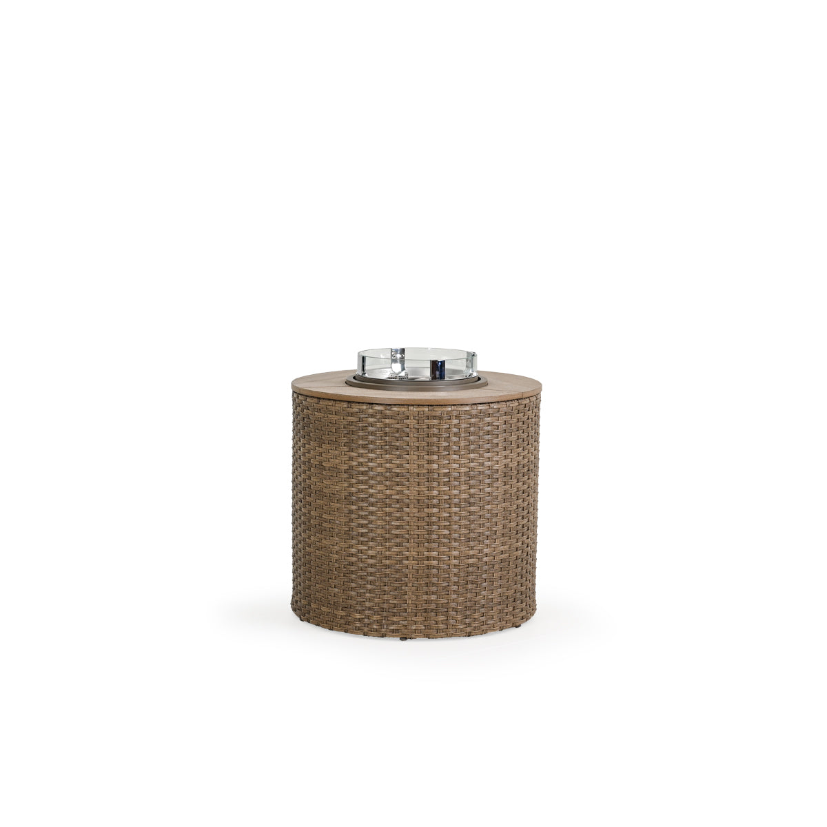 Kokomo Contemporary Outdoor Wicker Round Fire Pit