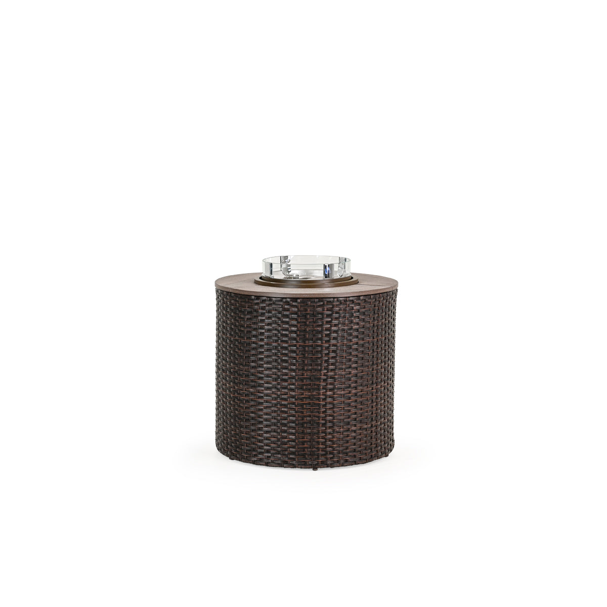 Kokomo Contemporary Outdoor Wicker Round Fire Pit