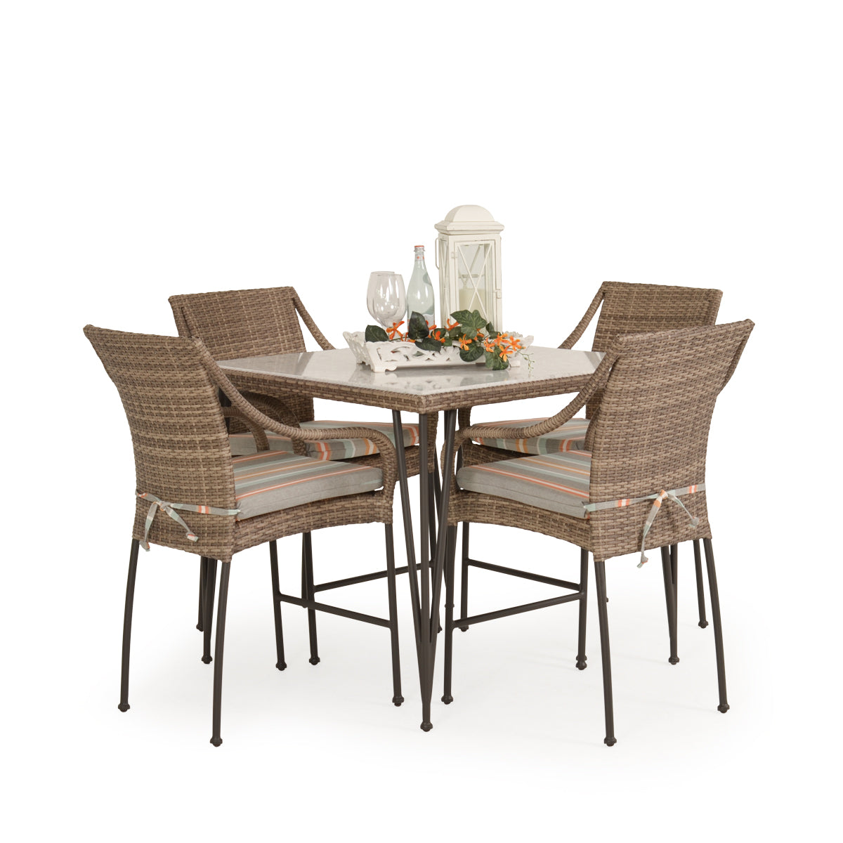 Garden Terrace Outdoor Wicker 5 Piece Counter Set