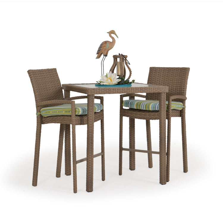 Kokomo Contemporary Outdoor Wicker Bar Height Stool