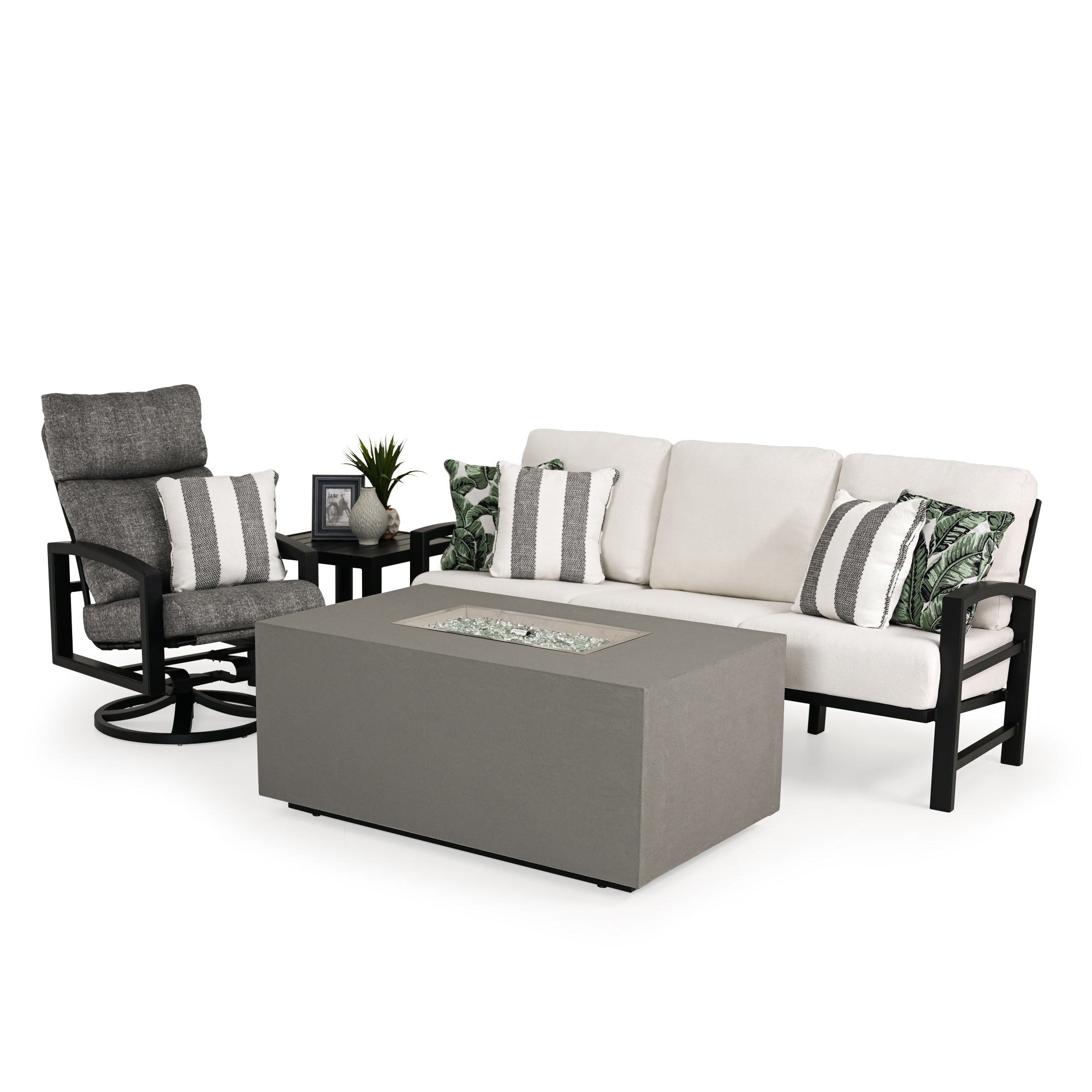 Lakeside Outdoor Aluminum High Back Swivel Rocker – Leaders Furniture