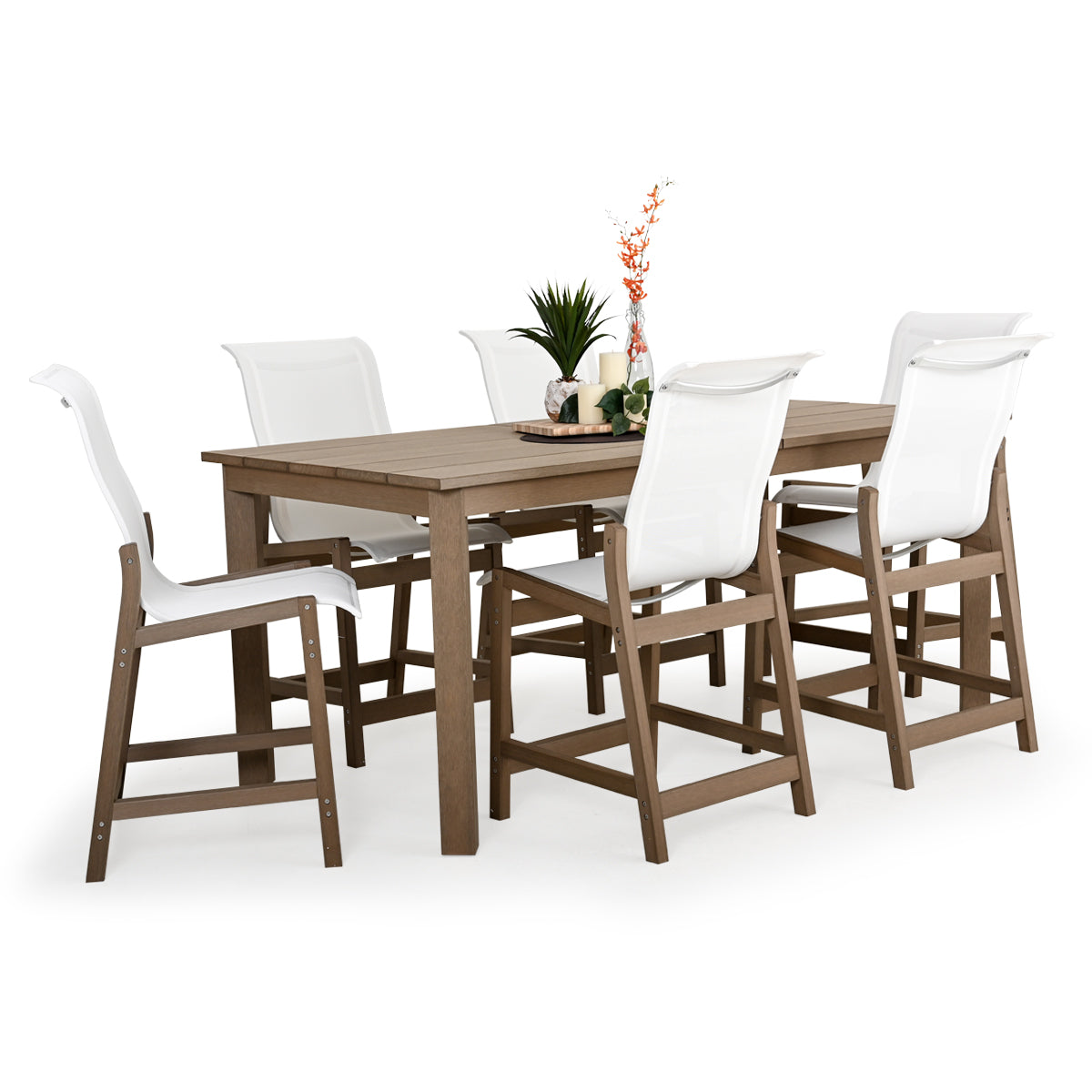 Maui Outdoor PoliSoul™ Rectangle Counter Height Dining Table