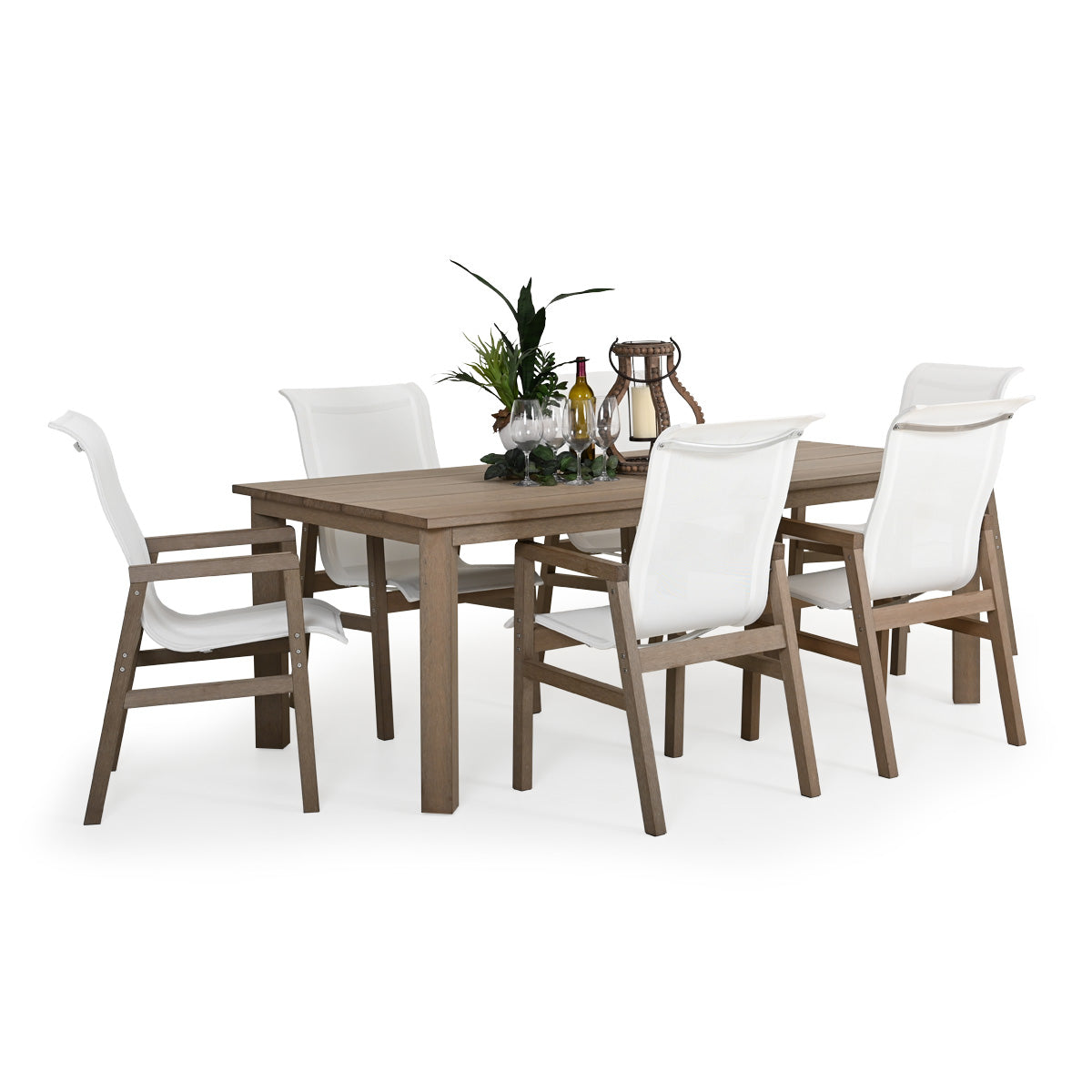 Maui Outdoor PoliSoul™ 7 Piece Sling Dining Set