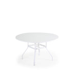 Outdoor aluminum round dining table with marine grade polymer top