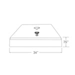 Technical drawing of Rolling Cantilever Umbrella Base