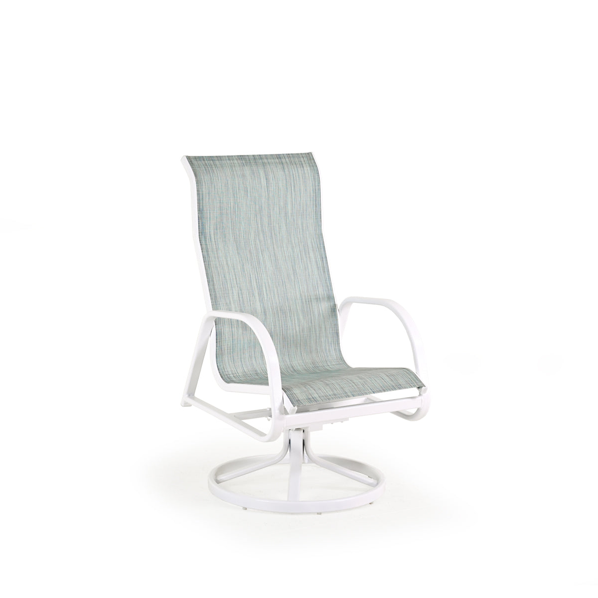 Ocean Breeze High Back Sling Swivel Dining Chair