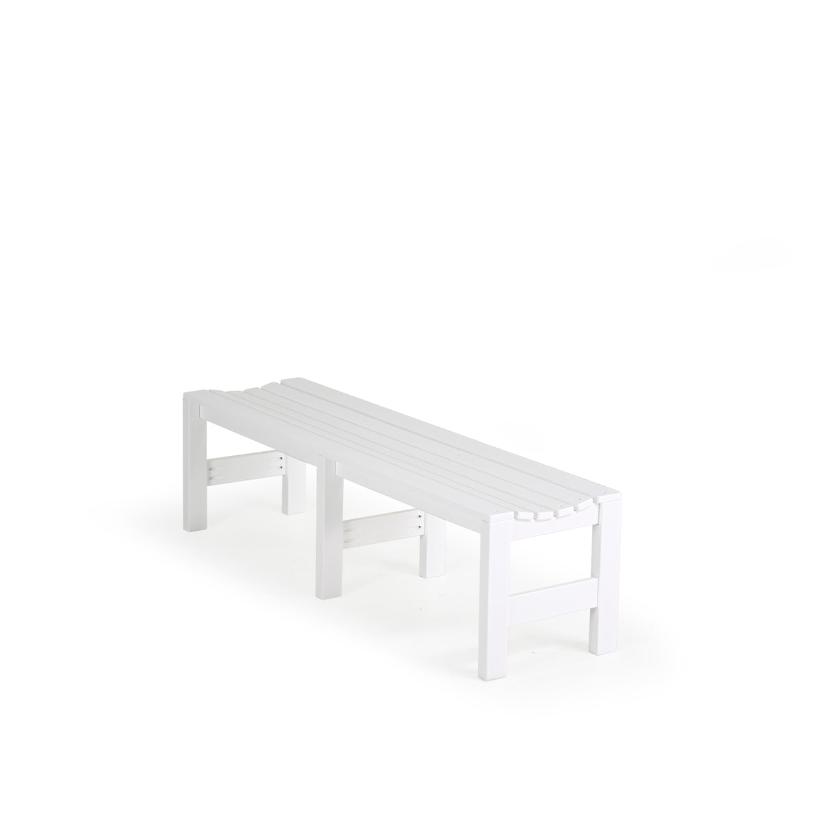 Outdoor marina grade polymer backless bench