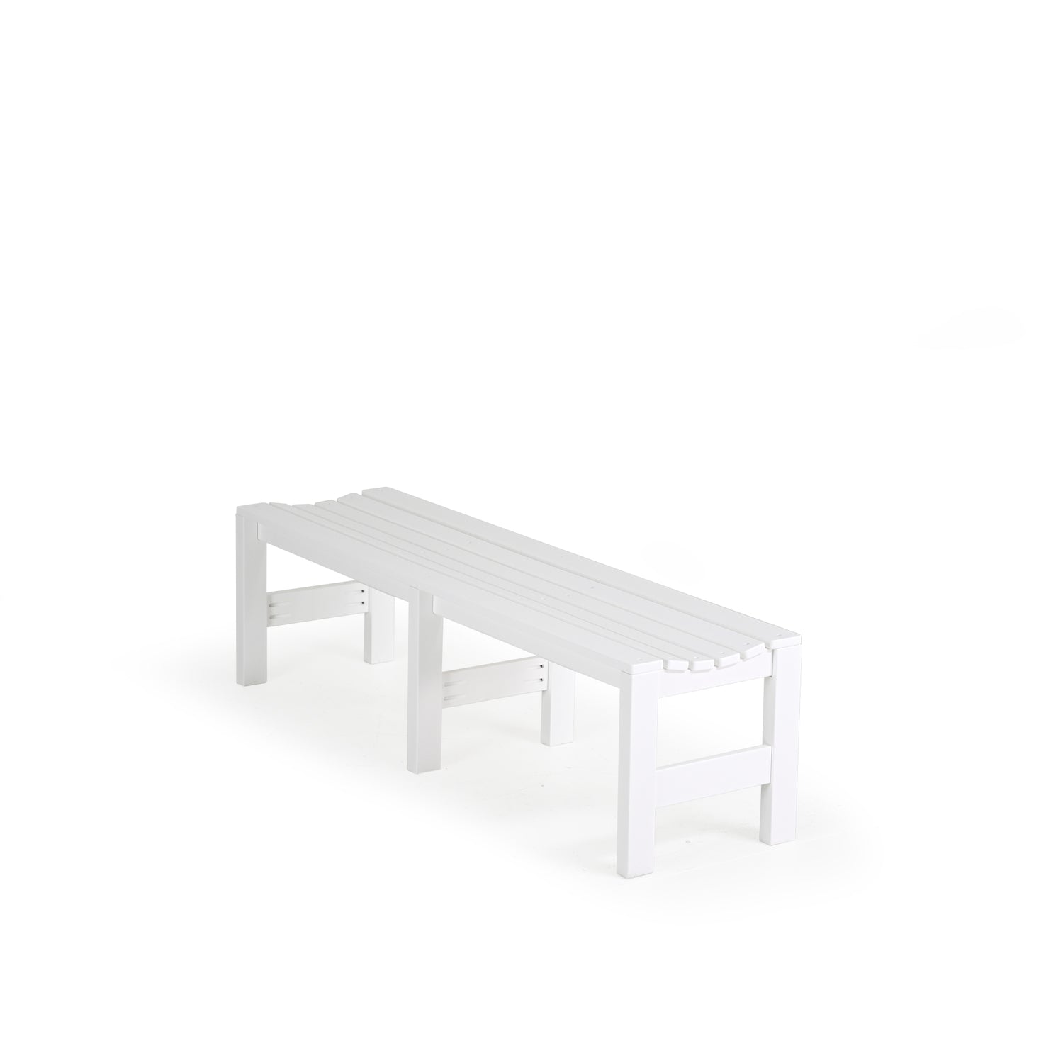 Outdoor marina grade polymer backless bench