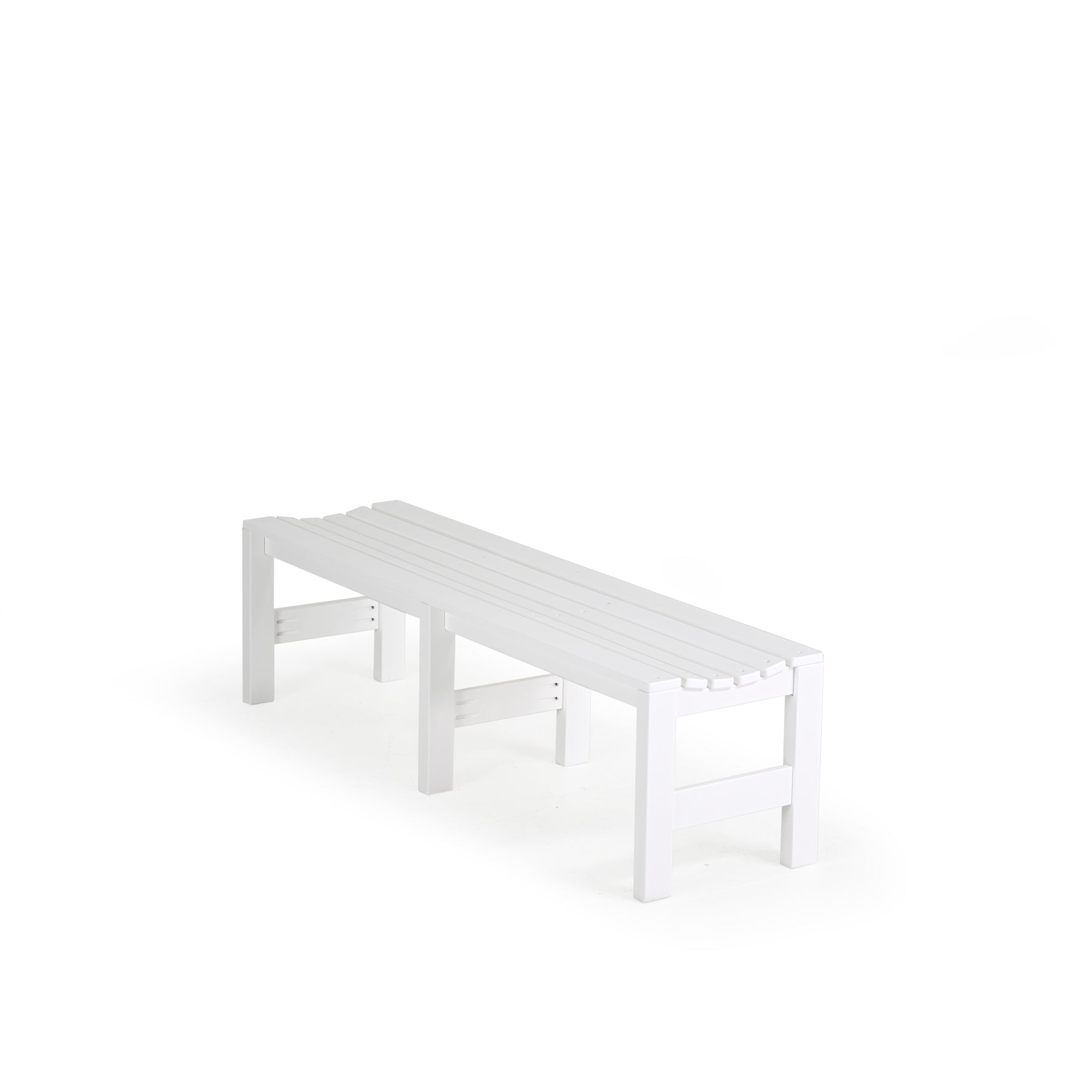 Outdoor marina grade polymer backless bench