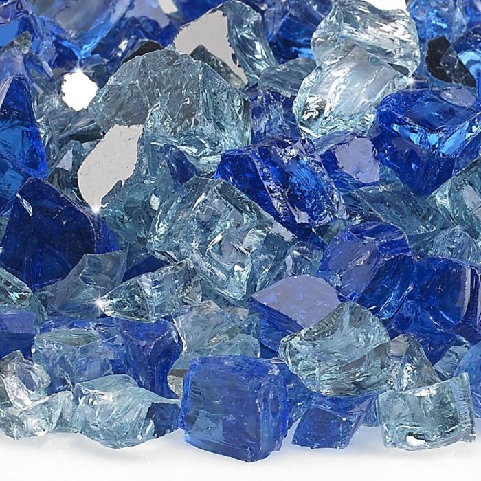 10 Pound Jar of 1/2" Fire Glass Shards