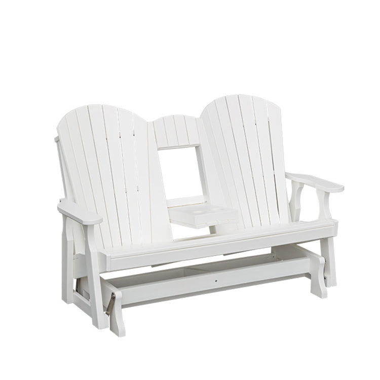 Oceanside Outdoor Poly Lumber Double Glider with Cupholder