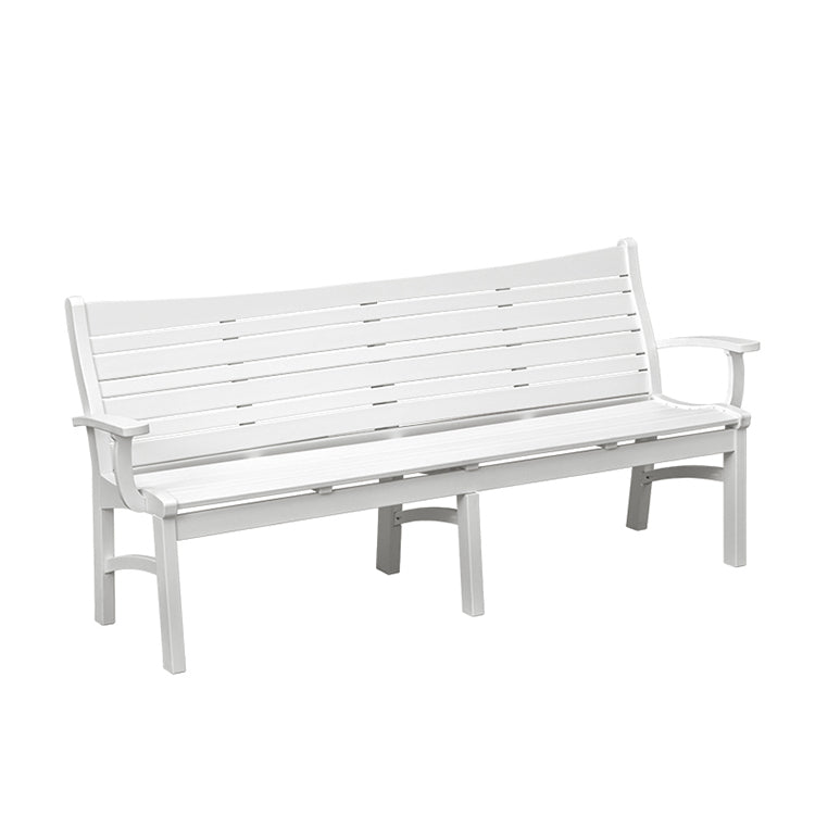 Outdoor Poly Lumber 6' Bench with Arms