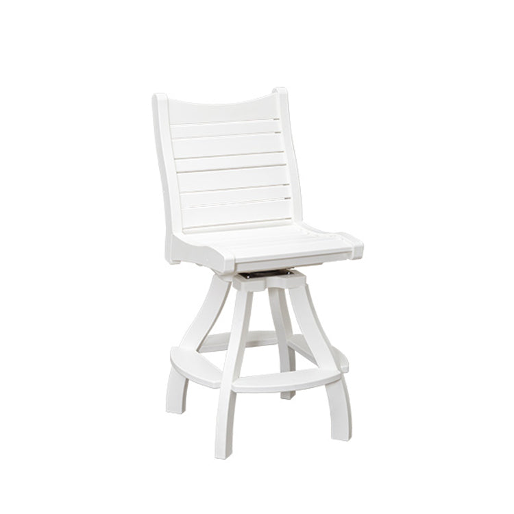 Bayshore Outdoor Poly Lumber Armless Swivel Dining Chair