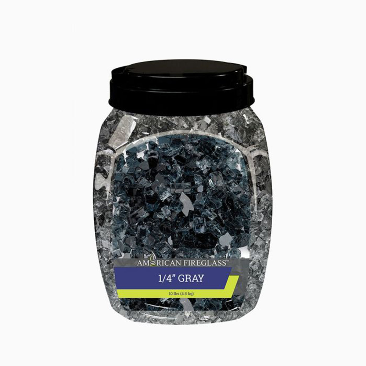 10 Pound Jar of 1/4" Fire Glass Shards