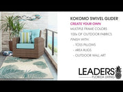 Kokomo Contemporary Outdoor Wicker Swivel Glider