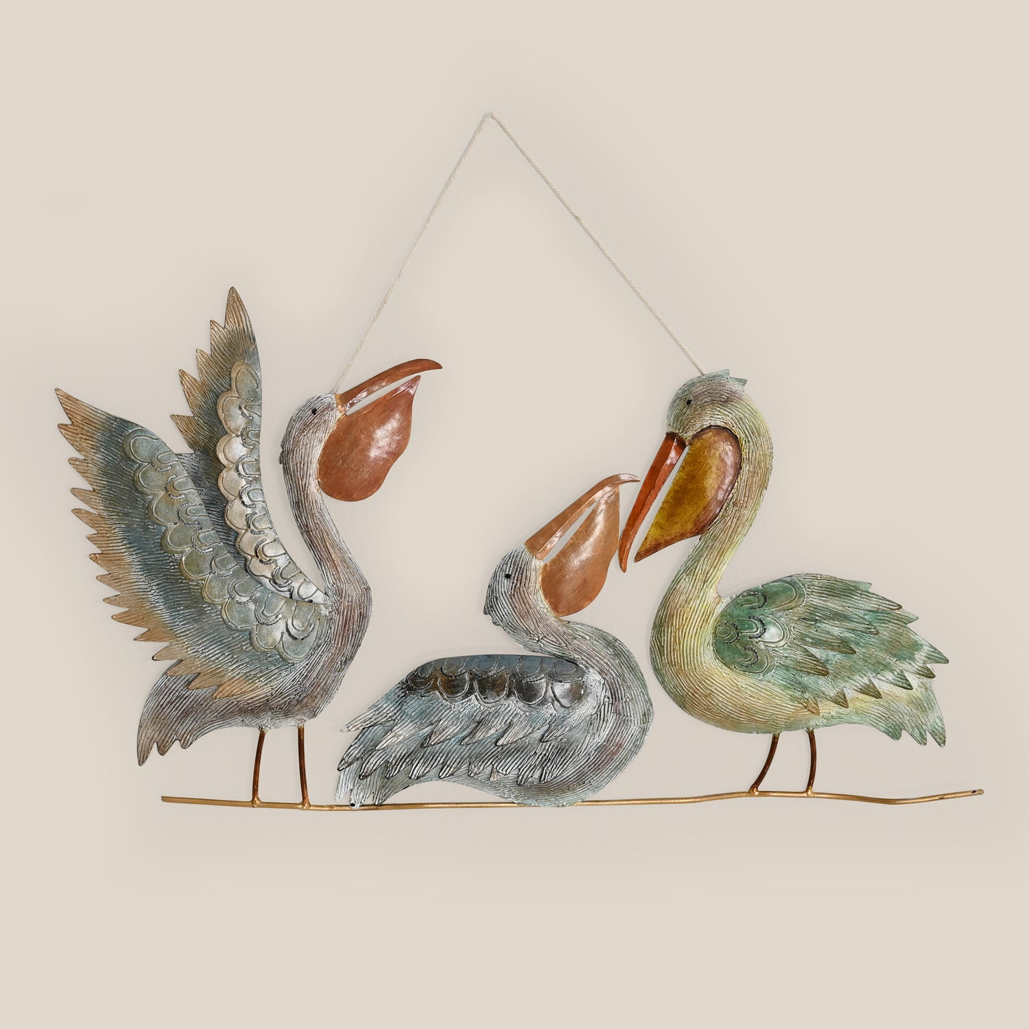 Triple Pelican Wall Hanging