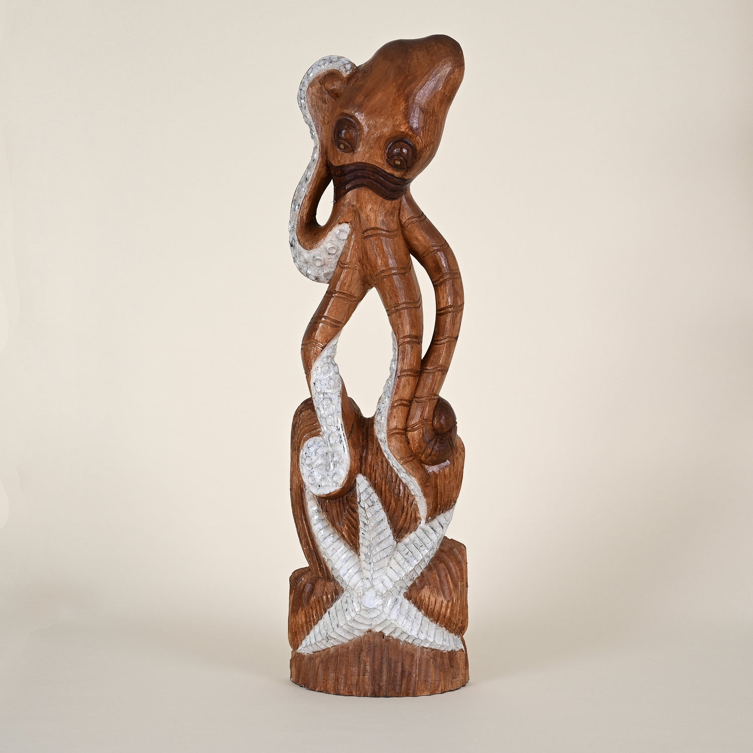 Octopus & Starfish Wood Carving