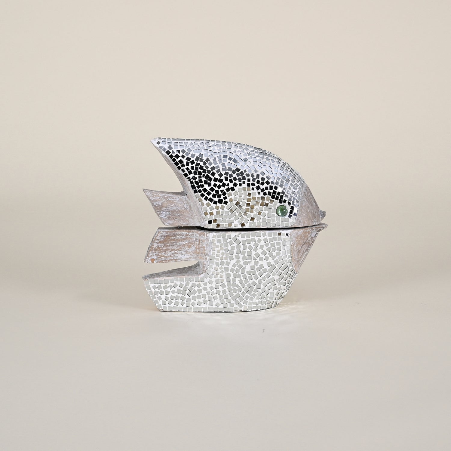 Mosaic Fish with Pivoting Top with Storage