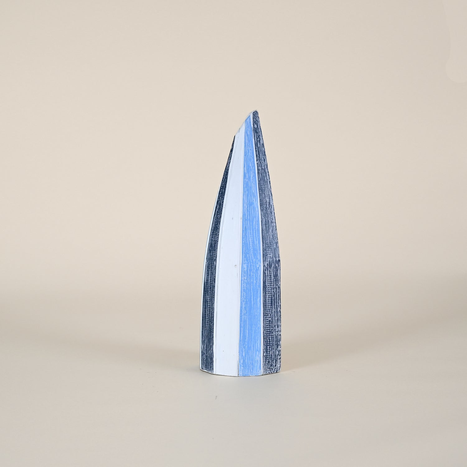 Blue & White Sail Boat Wine Holder